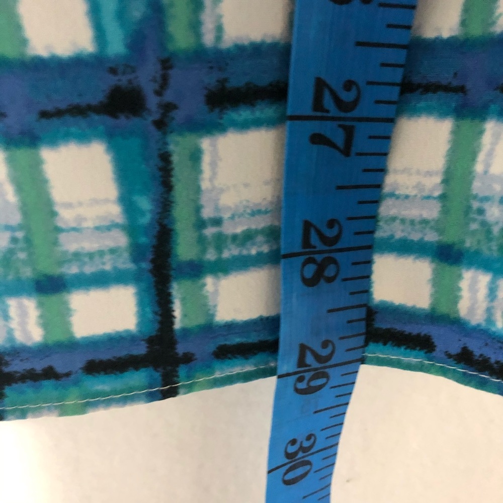 NYDJ Plaid Tie Front Tunic Top - Picture 8 of 9